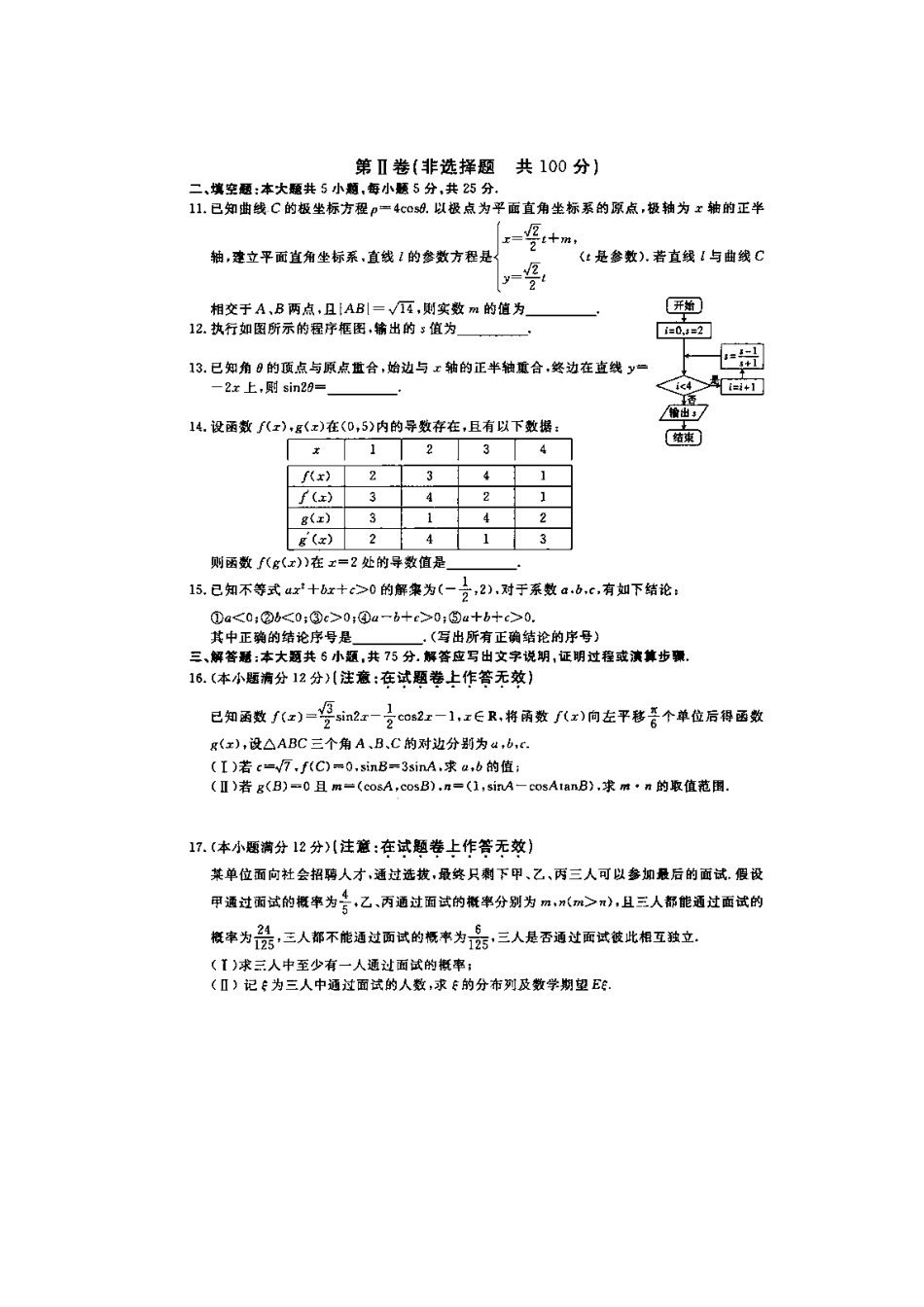 安徽省安庆二中高三数学下学期模拟试卷 理(六)(扫描版，含解析)试卷_第3页