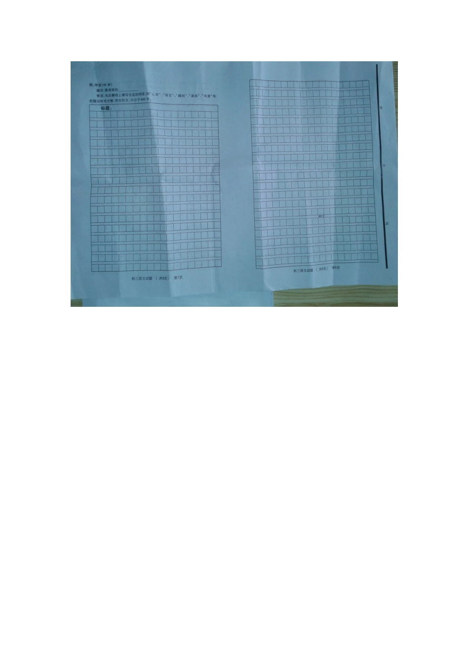 山东省郓城县九年级语文上学期期中试卷(扫描版，无答案) 苏教版试卷_第3页