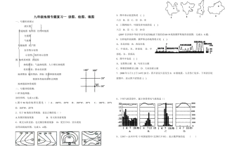 九年级地理专题复习一  读图试卷