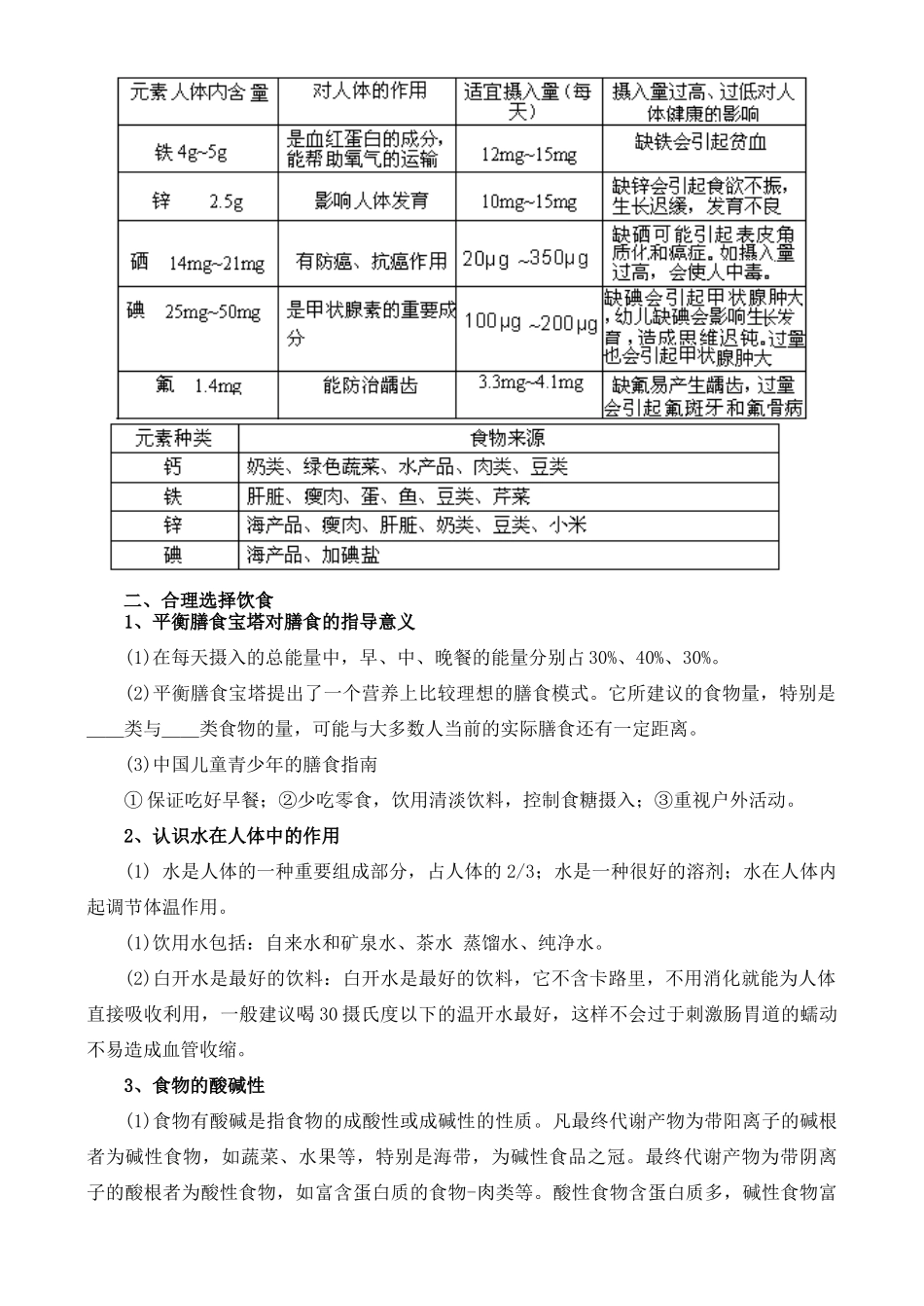 新课标人教版化学专题九：第一讲 维生素和微量元素及食品添加剂_第3页