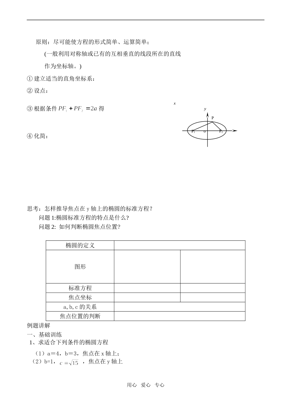 高二数学 椭圆的标准方程选修2_第2页