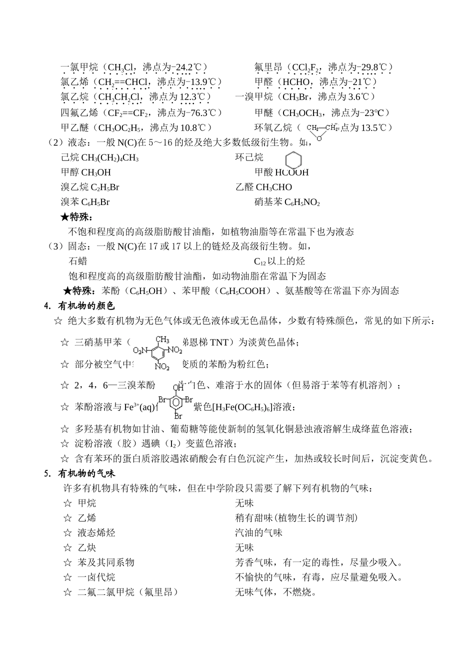 高二化学《有机化学基础》知识点整理选修5_第2页