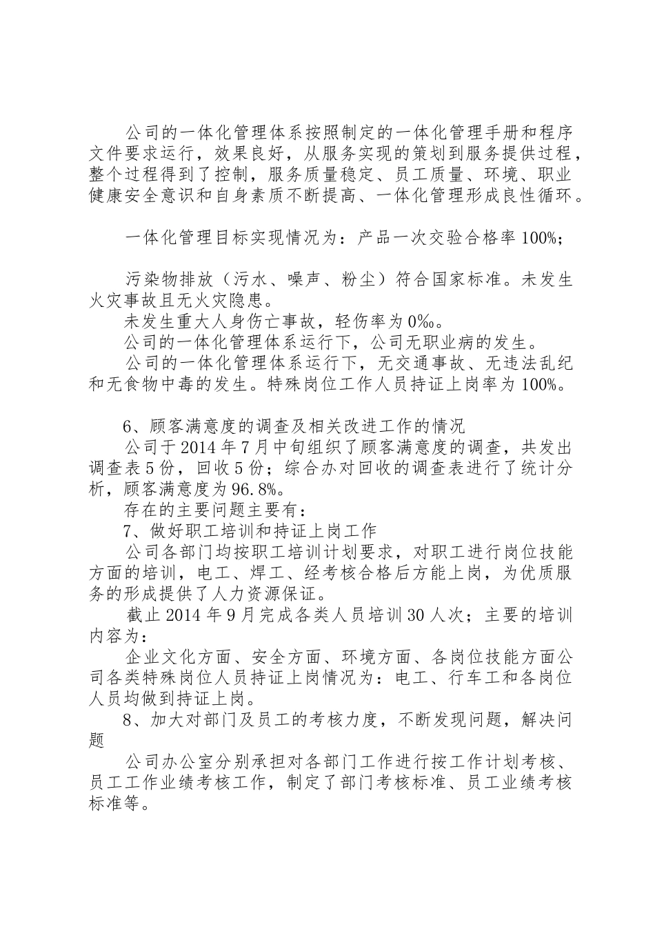 管理体系运行情况的报告_第2页