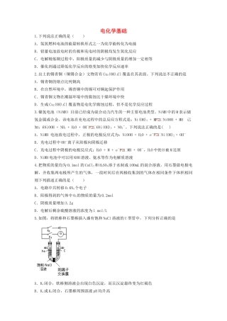 山东省枣庄市山亭区高三化学一轮复习 专题 电化学基础-人教版高三全册化学试题