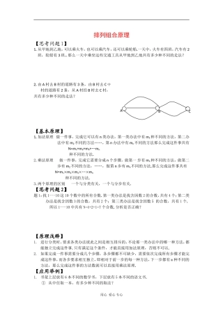 高二数学专练练习：排列组合原理（1）