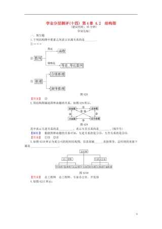 高中数学 第4章 框图 4.2 结构图学业分层测评 苏教版选修1-2-苏教版高二选修1-2数学试题