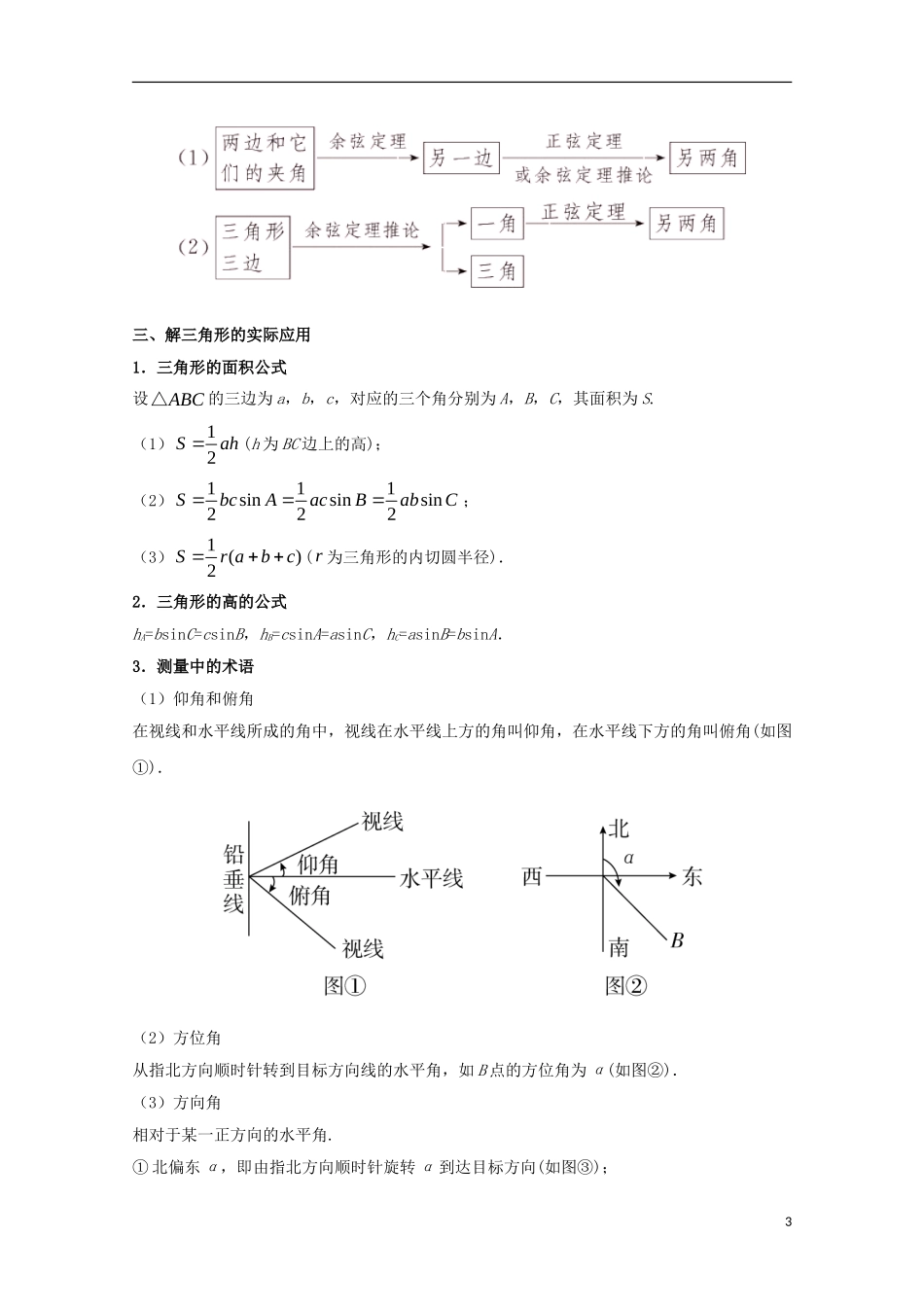 （全国通用）高考数学 考点一遍过 专题16 正、余弦定理及解三角形（含解析）文-人教版高三全册数学试题_第3页