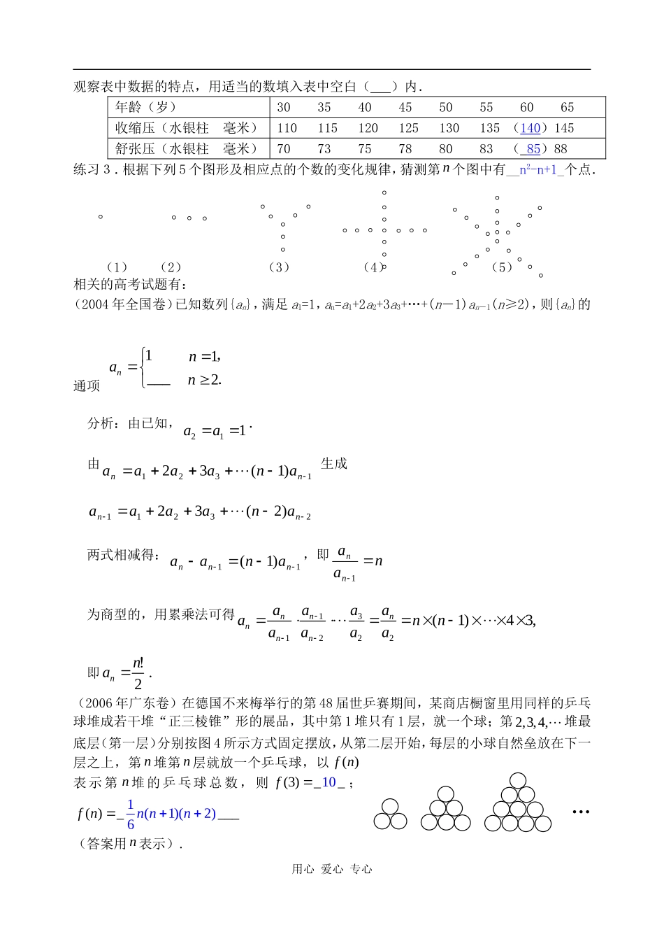 高二数学数列求通项公式的常见题型与解题方法知识点分析新人教版_第3页