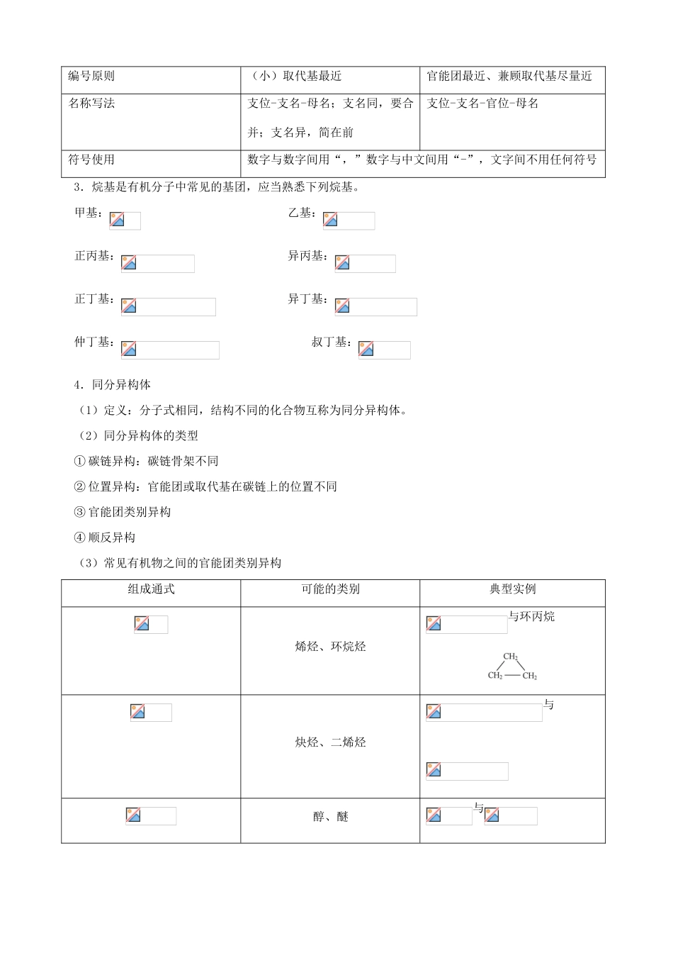 北京市高三化学二轮复习指导 第四部分 常见有机物及其应用 专题一 有机化合物的组成与结构-人教版高三全册化学试题_第2页