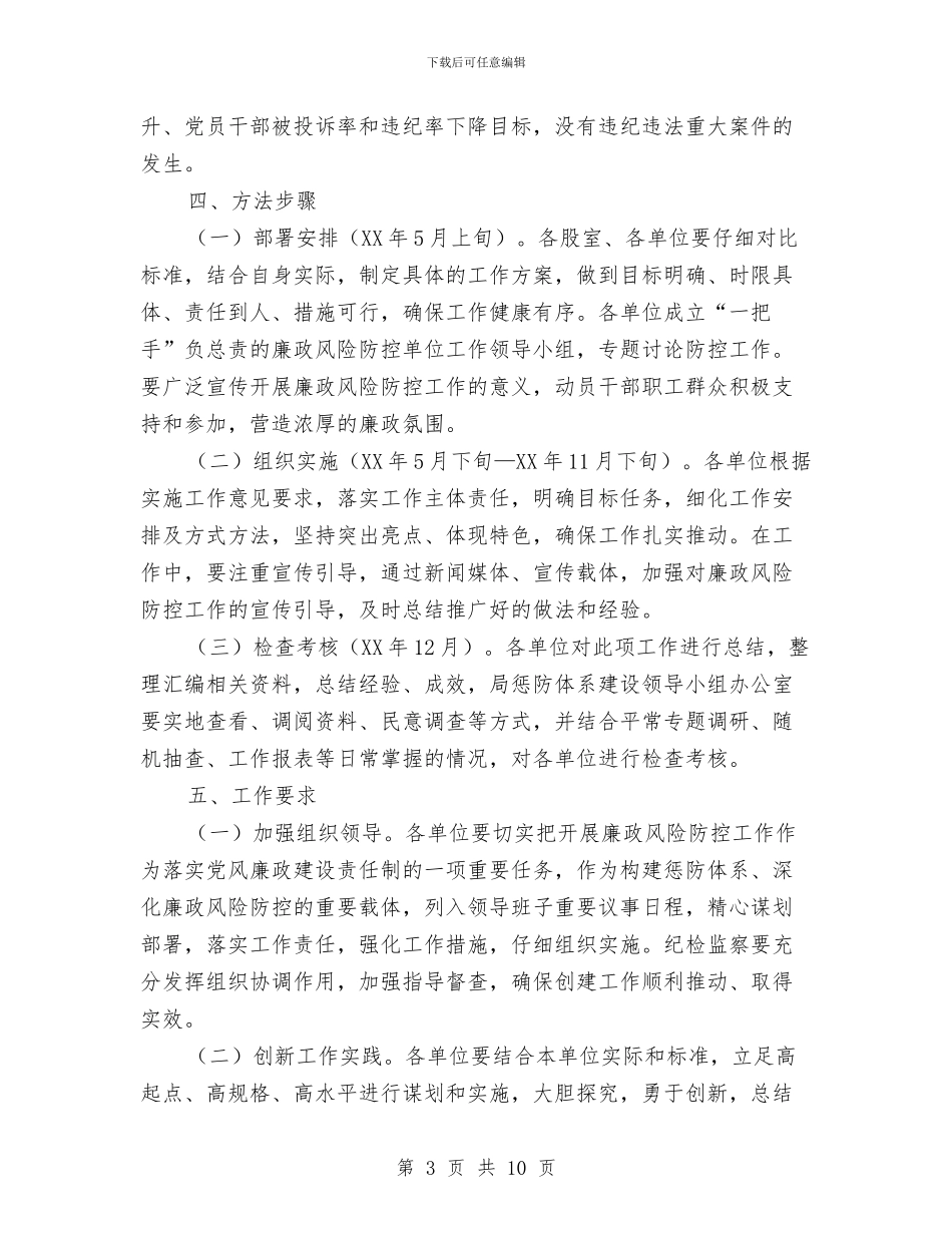 关于廉政风险防控工作意见与关于廉洁自律自查报告范文汇编_第3页