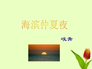 五年级语文下册《海滨仲夏夜》课件