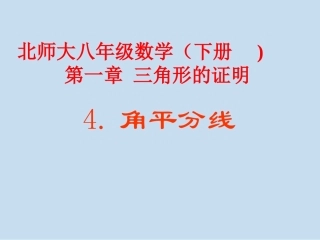 1.4角平分线(1)-(2)