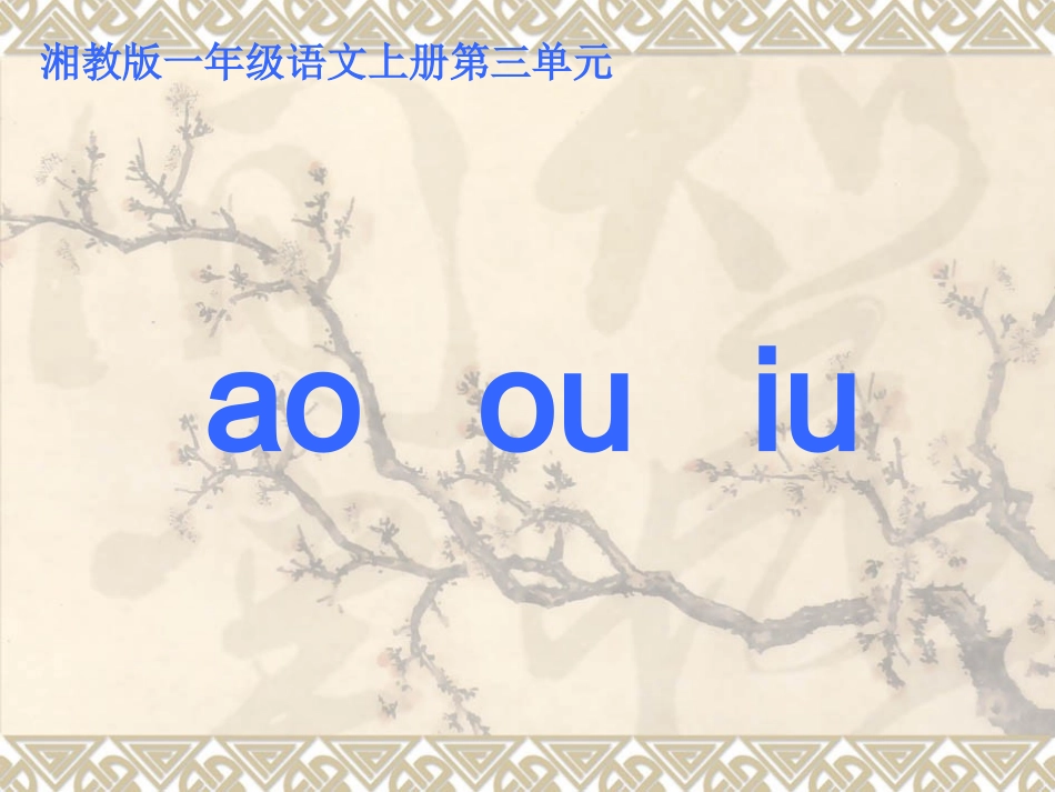 小学语文一年级课件-ao-ou-iu-湘教版_第1页