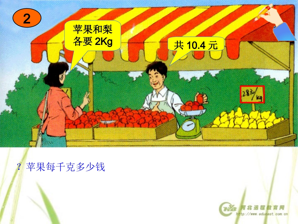 人教版五年级数学上册第四单元第九课时-稍复杂的方程(例2)_第3页