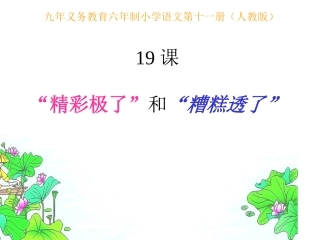 人教版小学语文五年级上册《“精彩极了”和“糟糕透了”》PPT课件