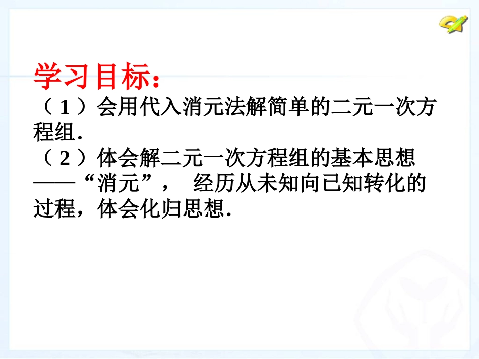 解二元一次方程组—代入消元法_第2页