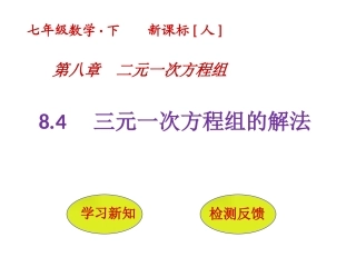 8.4-三元一次方程组的解法