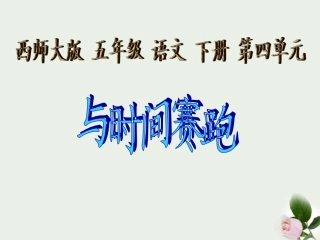 五年级语文下册《与时间赛跑》课件