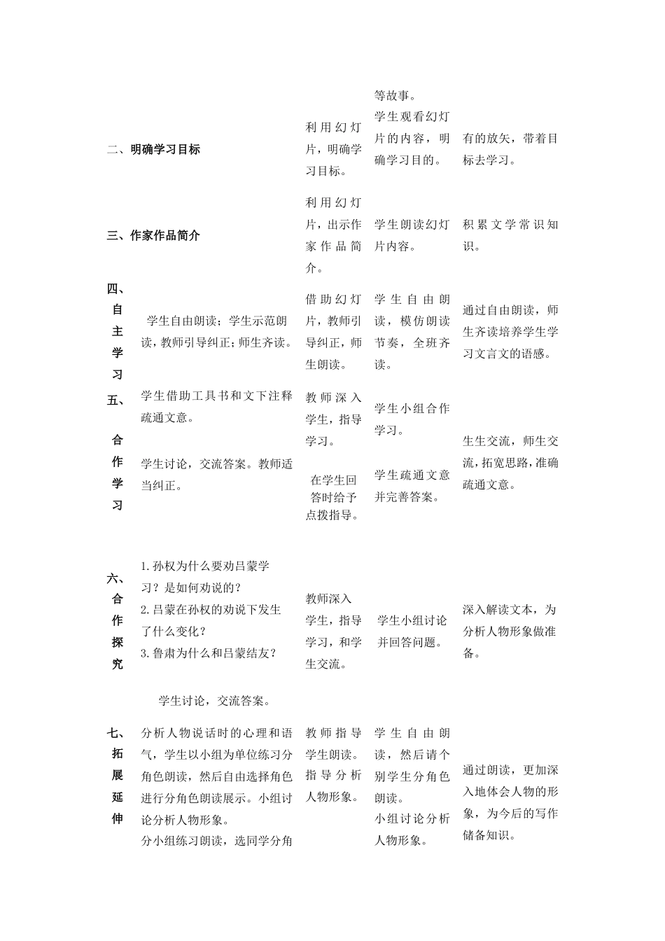 《孙权劝学》教学设计案_第2页