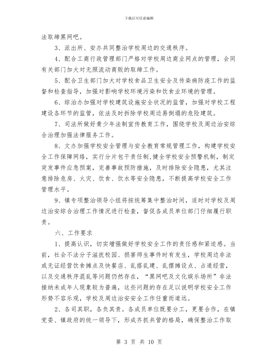 关于校园周边环境专项整治方案与关于梦想演讲稿汇编_第3页