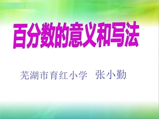 人教版六年级上册《百分数的意义和写法》PPT课件2