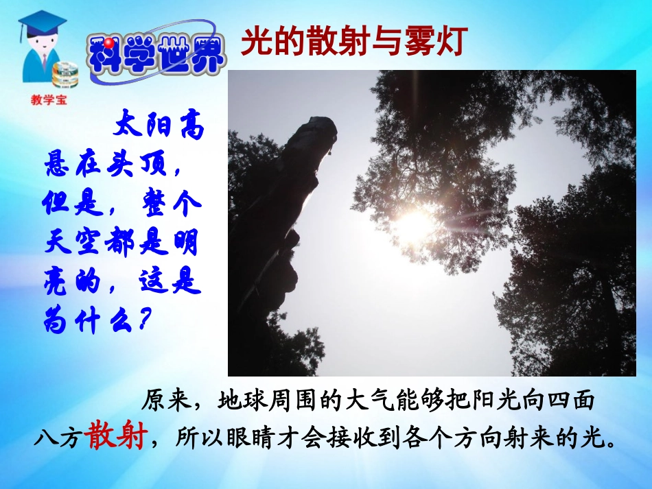 六科学世界--光的散射与雾灯_第1页