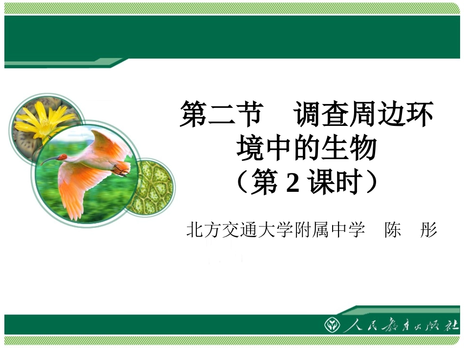 调查周边环境中的生物教学课件(第2课时)_第1页