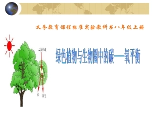 41绿色植物与生物圈中的碳氧平衡