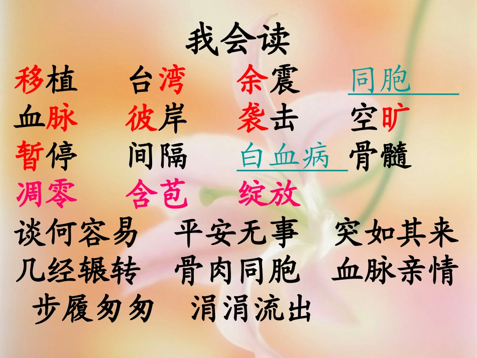 人教版四年级上学期22跨越海峡的生命桥(1)_第3页