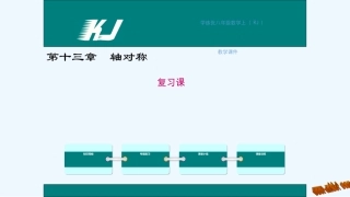 学练优2016年人教版八年级上册第十三章-轴对称第十三章-轴对称复习课件