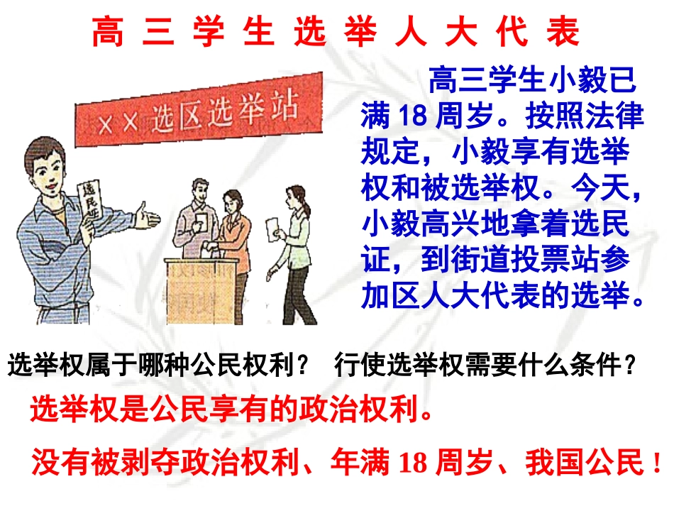 人教版九年级思想品德第六课第三框课件63依法参与政治生活_第2页