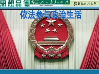 人教版九年级思想品德第六课第三框课件63依法参与政治生活