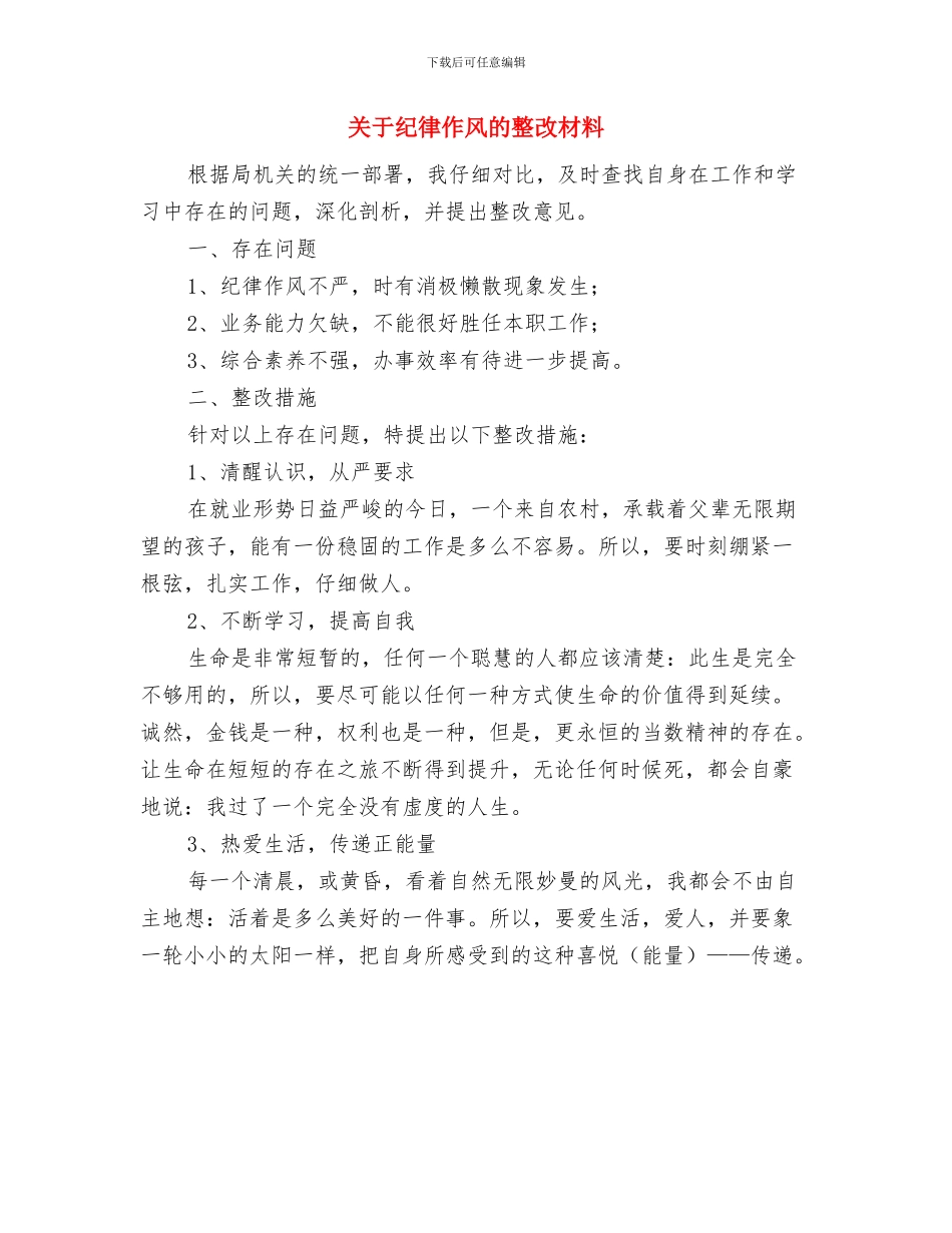关于纪委检查委员会工作报告的决议与关于纪律作风的整改材料汇编_第2页