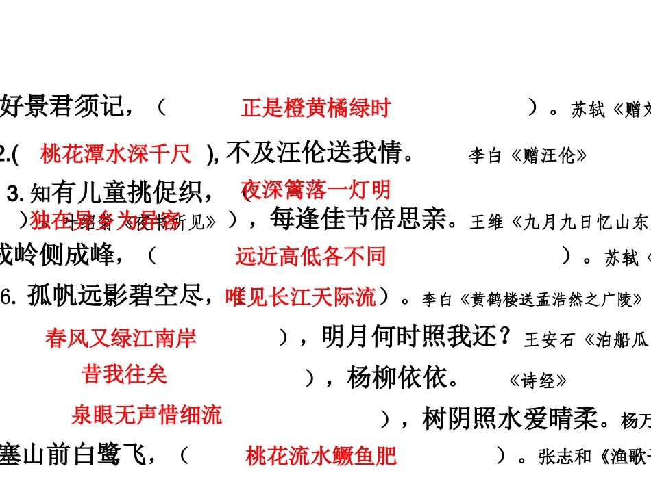 人教版诗歌知识竞赛_第3页