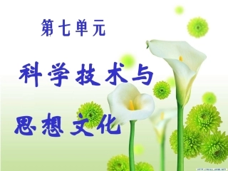 人教版八年级历史上册第七单元复习课件