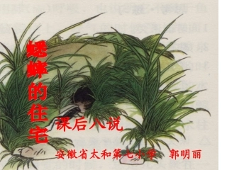 《蟋蟀的住宅》八说