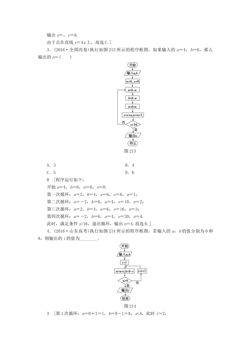 （山东专版）高考数学二轮专题复习与策略 第2部分 必考补充专题 突破点21 算法初步、复数、推理与证明专题限时集训 理-人教版高三全册数学试题_第2页