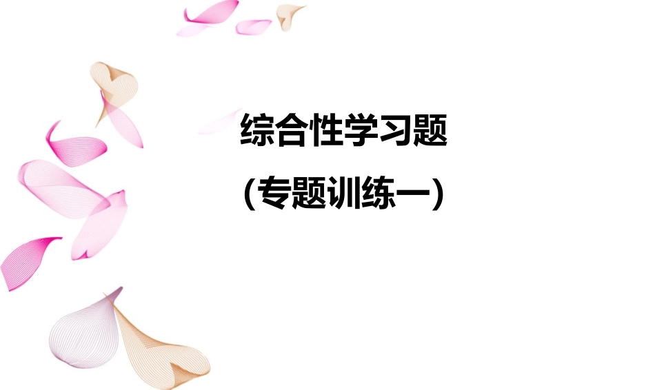 综合性学习专题训练一_第1页