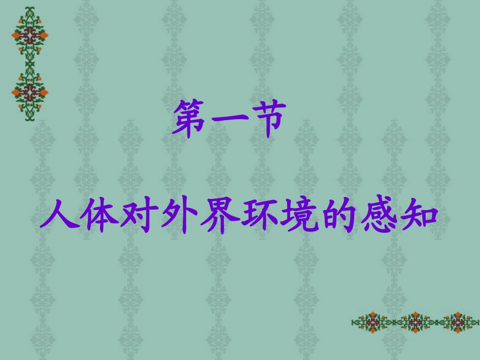 人体对外界环境的感知3_第1页