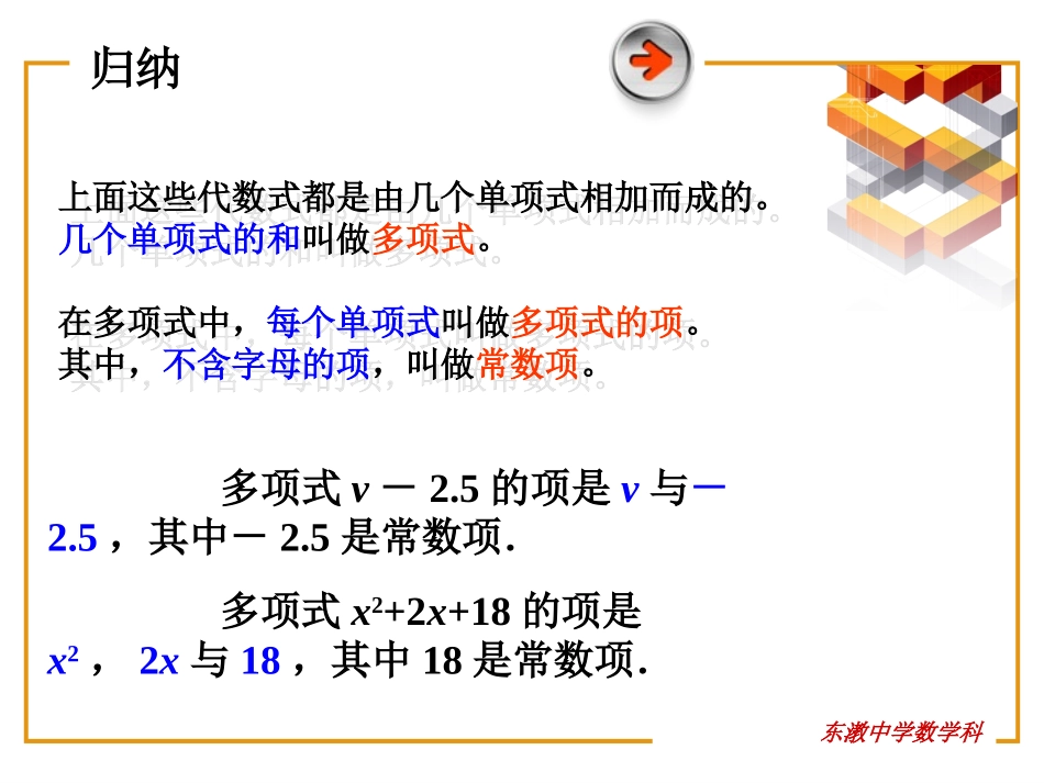 7年级第二单元第四课时《整式(3)》课件_第3页