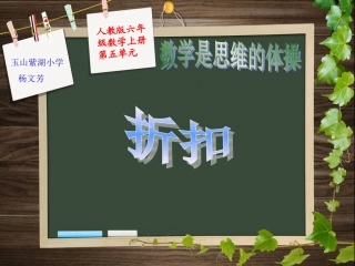 人教版六年级数学上册第五单元折扣课件