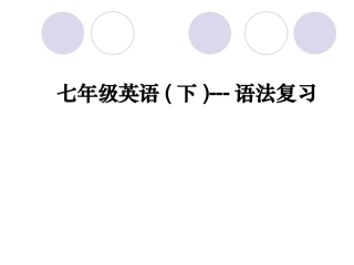 人教版七年级英语语法总结(精品)