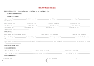 中考英语 常见的非谓语动词及短语复习试卷