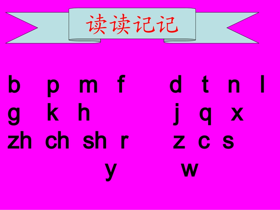(自制)人教版一年级上册拼音复习二_第2页