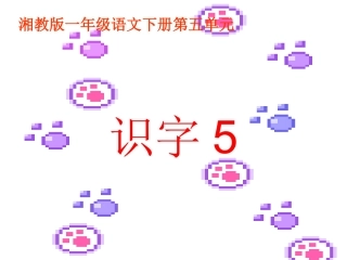 小学语文一年级课件-识字5-湘教版