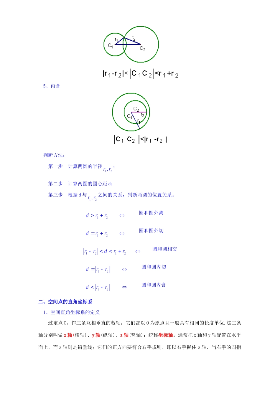 圆和圆的位置关系、空间直角坐标系知识精讲 苏教版试卷_第2页