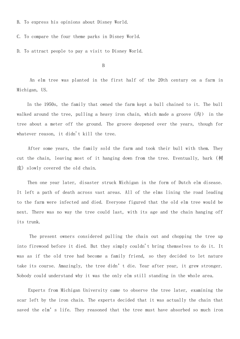 大学附中 高二英语上学期第一次月考试卷_第3页