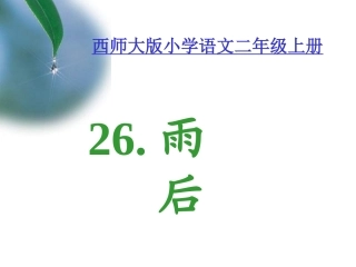 二年级语文雨后
