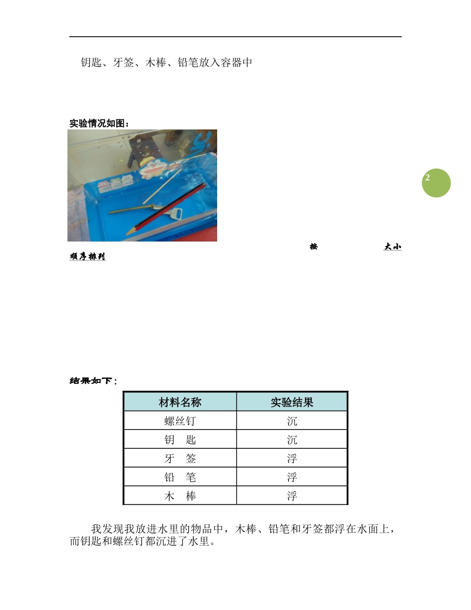 物体在水中浮与沉的探究_第2页
