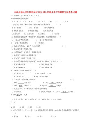 九年级化学下学期第五次周考试卷试卷